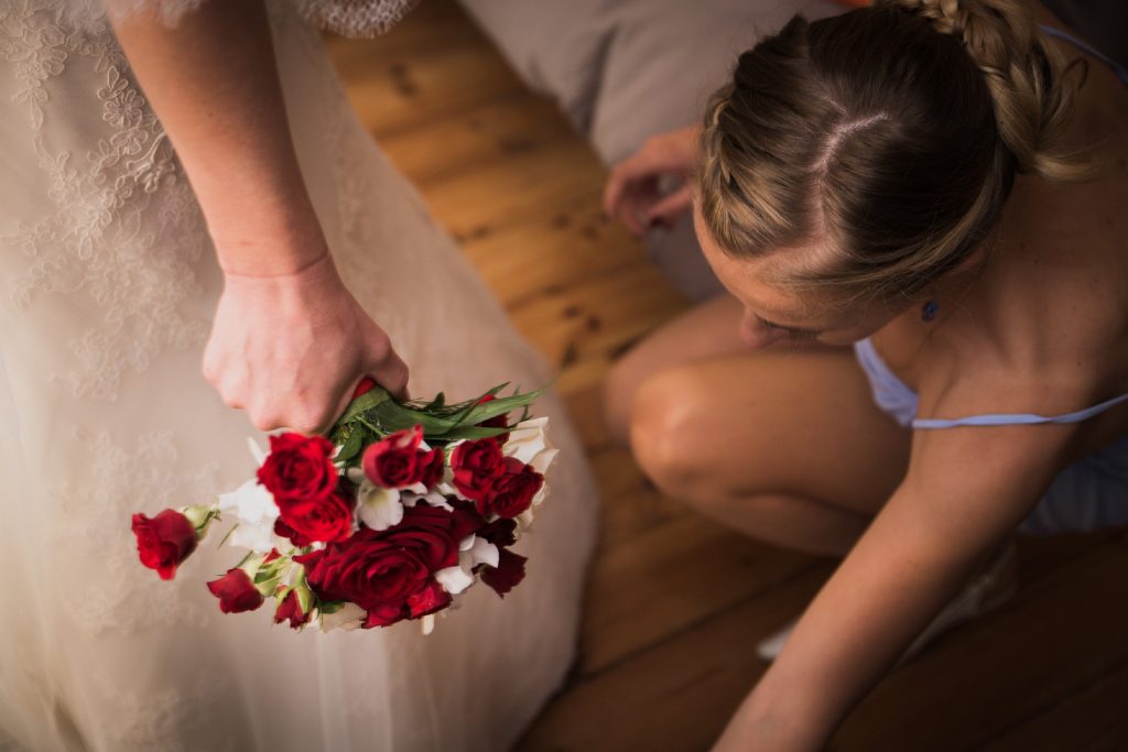 Bouquet sposa rose rosse