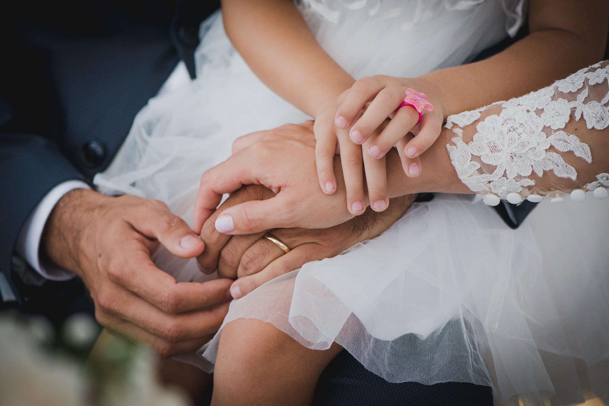 Mani e anelli degli sposi